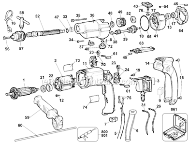 Part Location Diagram of 575237-00 DeWALT Screw